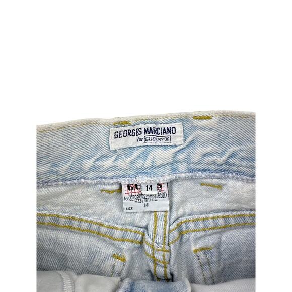 Guess - Georges Marciano Distresed Denim Mini Skirt - Picture 2 of 3